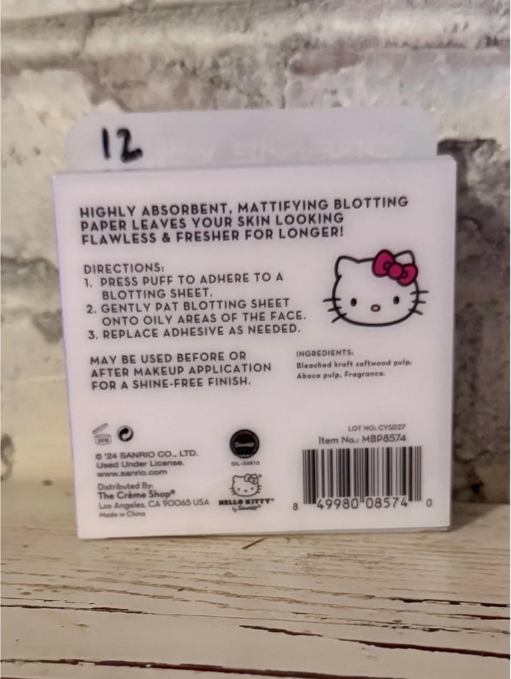 The Crème Shop x Hello Kitty Mattifying Blotting Paper with Compact Mirror Case